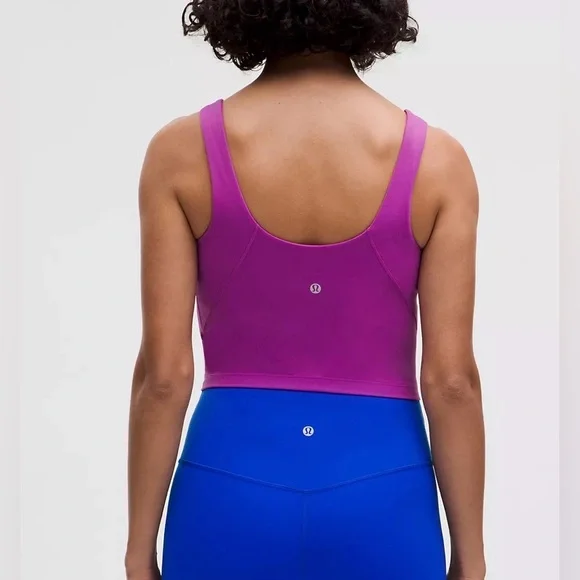lululemon athletica Magenta V-Neck Cropped Tank Align Size 6 - Picture 2 of 8